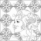 Scorpio Coloring Pages Getcolorings Zodiac Sign sketch template