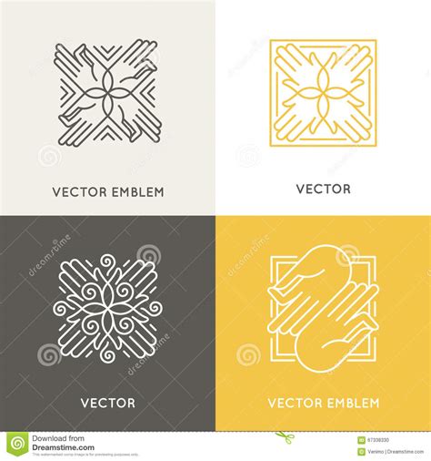 vector logo design template in trendy linear style stock vector illustration of female