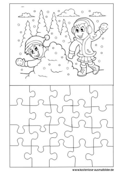 ausmalbilder puzzle vorlage ausmalbild puzzle vorlage winter zum
