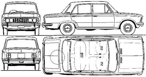 fiat  special sedan blueprints  outlines