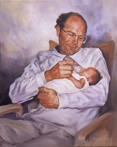 custom oil portrait   father  daughter oil painting etsy