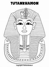 Tutankhamon Fantavolando Scheda Faraone Maschera Scaricate sketch template