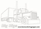 Truck Coloring Pages Peterbilt Save Big sketch template