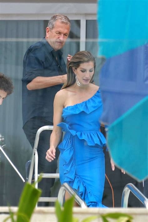 Gisele Bundchen In Blue For A Mario Testino Photoshoot In