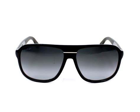 gucci gg black and dark grey gradient square sunglasses best replica