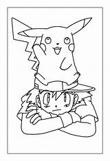 Ash Pikachu Pika Ball sketch template