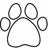 Coloring Paw Print Pages Footprint Tiger Bear Prints Dog Wildcat Cat Clipart Bobcat Kids Leopard Cliparts Clip Template Colouring Dogs sketch template