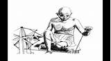 Gandhi Charkha Mahatma Jayanti sketch template