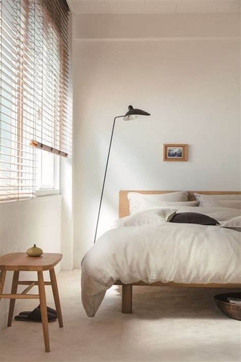 trendy japandi bedroom  natural light