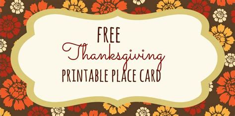 sets   printable thanksgiving place cards