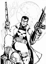 Marvel Punisher Dessin Coloring Pages Coloriage Heroes Fr sketch template