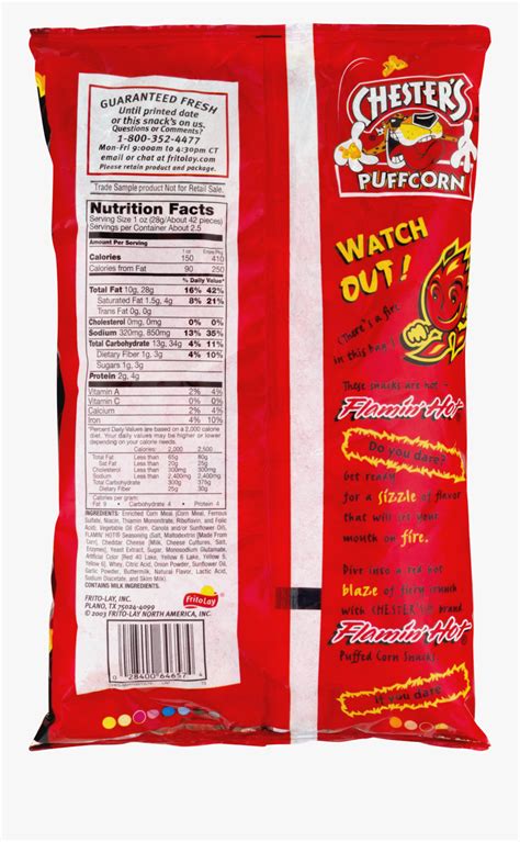 31 Flaming Hot Cheetos Nutrition Label Labels Database 2020