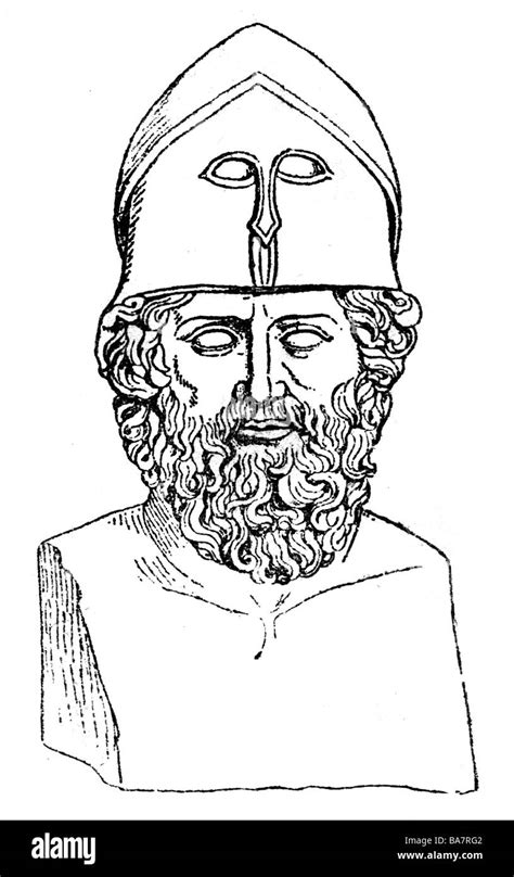 Themistokles Circa 525 459 Bc Greek Politician Portrait Bust
