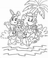 Coloring Pages Wuzzles Cute Animals Cartoon Kids Sheets Colouring Books Cartoons Printables 80s Poochie 1980 sketch template