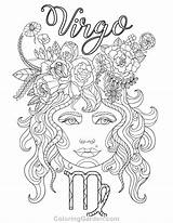 Coloring Virgo Pages Zodiac Pdf Adult Printable Mandala Coloringgarden Colouring Signs Format Adults Color Sheets Tattoo Book Signo Fairy Print sketch template