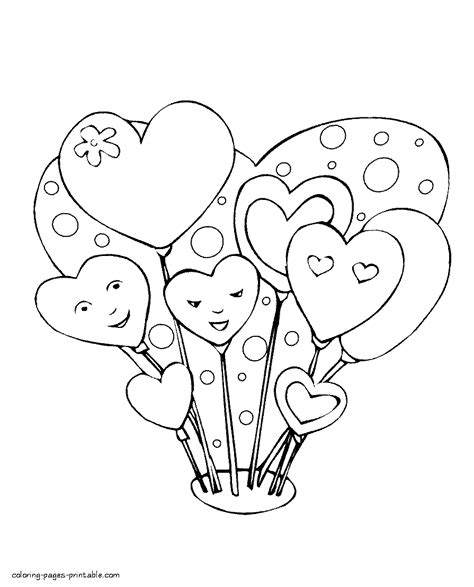 simple valentine hearts coloring pages coloring pages printablecom