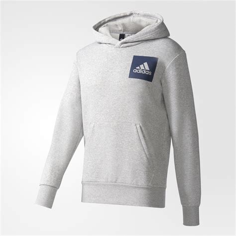 adidas mens essentials logo hoodie medium grey heather tennisnutscom