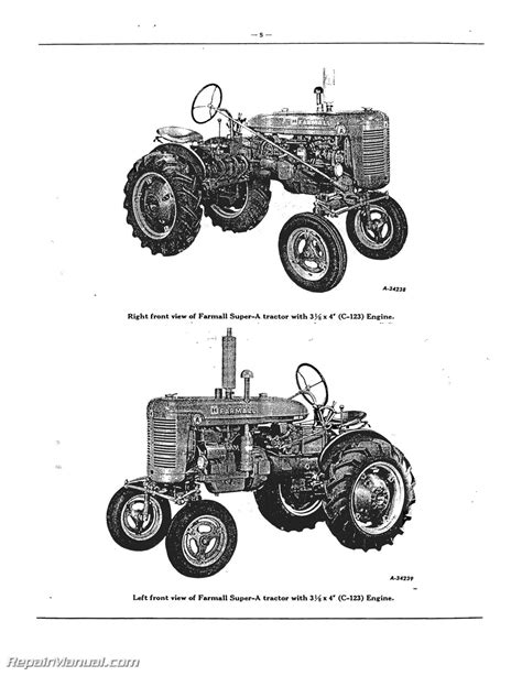 farmall super  av   av  tractor parts manual
