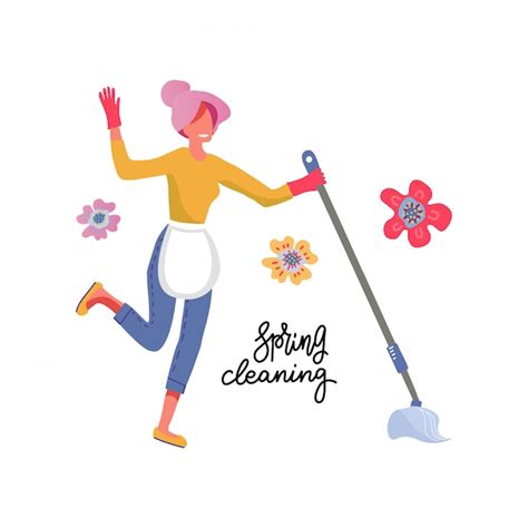 premium vector house cleaning illustration