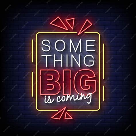 premium vector  big  coming neon signs style text vector