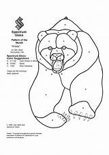 Intarsia Grizzly sketch template