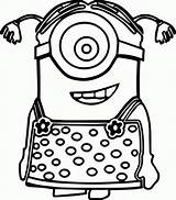 Minion Coloring Pages Clipart Girl Color Printable Drawing Minions Baby Kids Print Pdf Wecoloringpage Clipartmag Book sketch template