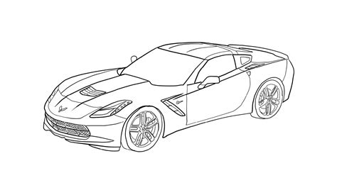 corvette coloring pages  worksheets