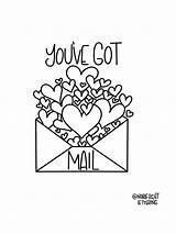 Mail Coloring Got Ve sketch template