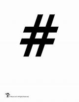 Hashtag Stencil Printable Sign Pound Letter Print sketch template