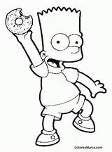 Bart Donut Muestra Simpsons Imprimir Voto sketch template