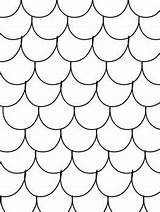 Patterned Scalloped sketch template