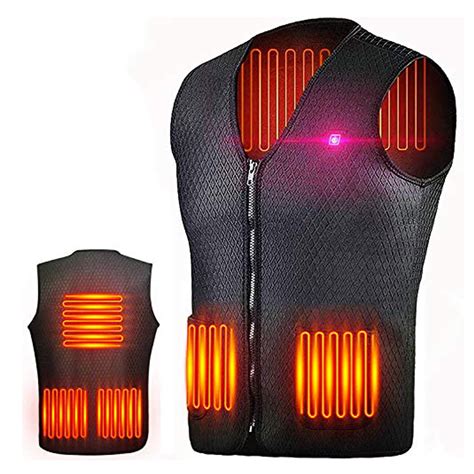 trusa electric heated vest jacket warming heated vest men battery