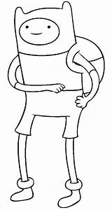 Time Adventure Finn Coloring Pages Human sketch template