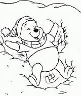 Coloring Snow Pages Winnie Pooh Snowy Clipart Sheets Library Winter House Popular sketch template