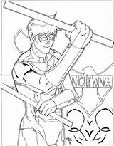 Nightwing Coloring Pages Kids Robin Printable Batman Getcolorings Drawing Color Template sketch template