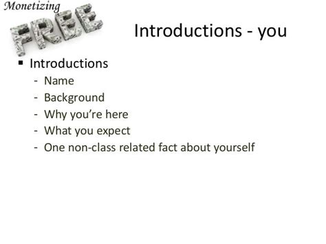 class overview  introductions
