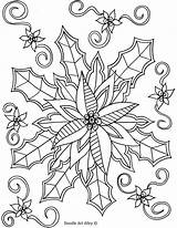 Pages Doodle Coloring Winter Alley Printable Christmas Mistletoe Adult Colouring Color Flowers Sheets Book Kids Adults Snowflake Print Lets Online sketch template