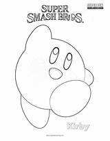 Smash Coloring Kirby Super Brothers Bros Pages sketch template