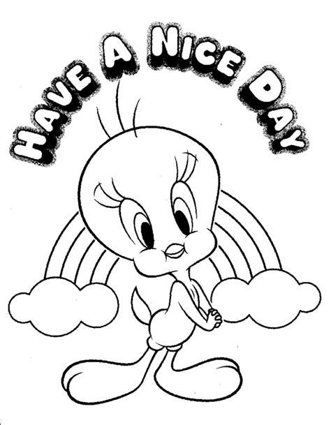 nice day tweety coloring pages coloring pages coloring home