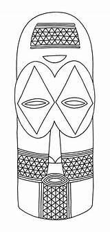 Masque Mask Africain Masks Masques Coloriage Africains Goma Africaine Afrika Afrikanische Afrique Artyfactory Enregistrée Aborigène sketch template