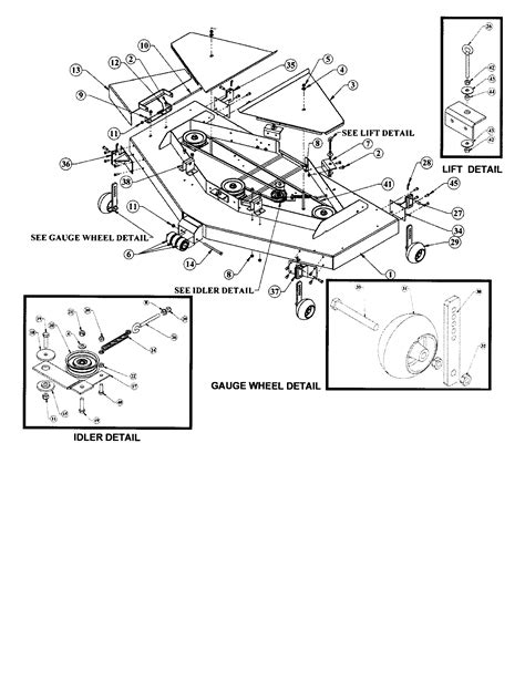 swisher pull  mower parts diagram zen lace