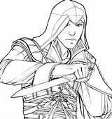 Creed Assassin Coloring Coloriage Altair Sketch Twist Costume Template Lychee sketch template