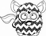 Furby Coloriage Animaux Fantastiques Gratuitement Raskrasil Surpris sketch template