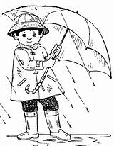Coloring Pages Rain Rainy Clipart Drawing Weather Printable Kids Getdrawings sketch template