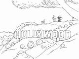 Hollywood Coloring Pages Sign Universal Studios Colouring Drawing Printable Adult Themed Kid Color Will Popsugar Adults Smart Getcolorings Feel Make sketch template