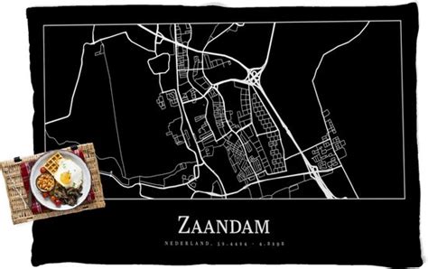 picknickkleed buitenkleed zaandam plattegrond stadskaart kaart vloerkleed bolcom