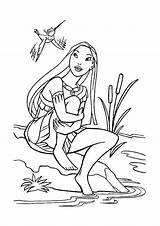 Coloring Pocahontas Pages Disney Princess Getcolorings Printable Color sketch template