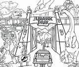 Coloring Gate Jurassic Park Bridge Golden Pages Getcolorings Getdrawings Colorings sketch template