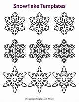 Snowflake Templates Snowflakes Cutouts Simplemomproject sketch template