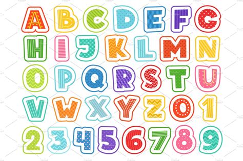 abecedario infantil lettering alphabet cute alphabet alphabet clipart